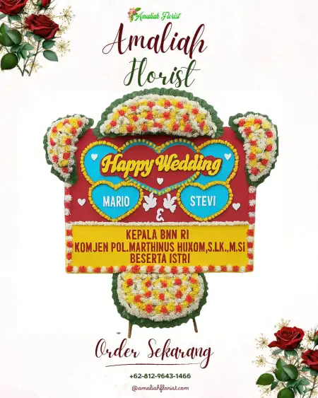 Papan Bunga Pernikahan Bumi Say Agung